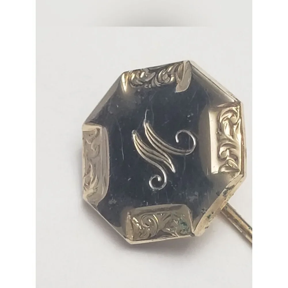 Vintage Goldtone Monogram Stick Pin M